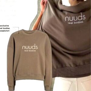 ‼️available until TUES NWT Nuuds Real Bodies sweatshirt in Mocha size large